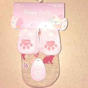 2 pr Women's Easter socks & matching dog pet socks for most small breeds
